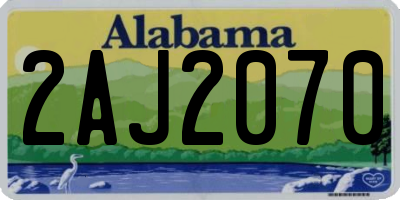 AL license plate 2AJ2070