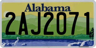 AL license plate 2AJ2071