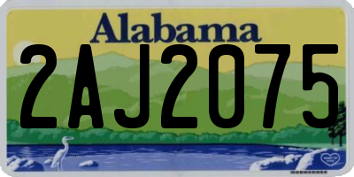AL license plate 2AJ2075