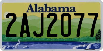 AL license plate 2AJ2077