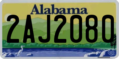 AL license plate 2AJ2080
