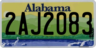 AL license plate 2AJ2083