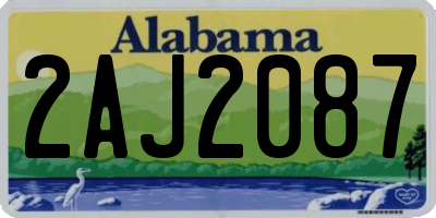 AL license plate 2AJ2087