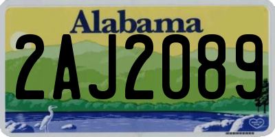 AL license plate 2AJ2089