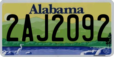 AL license plate 2AJ2092