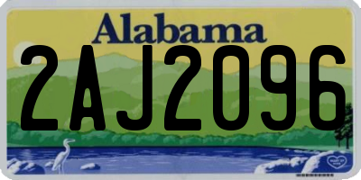AL license plate 2AJ2096