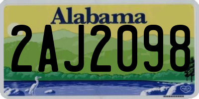 AL license plate 2AJ2098