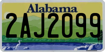AL license plate 2AJ2099