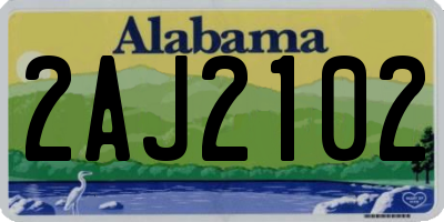 AL license plate 2AJ2102