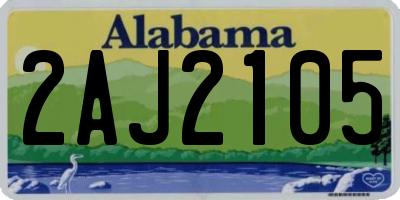 AL license plate 2AJ2105