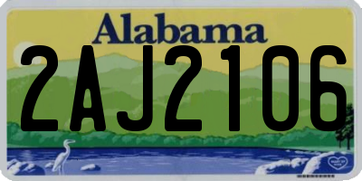 AL license plate 2AJ2106