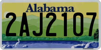AL license plate 2AJ2107