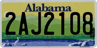 AL license plate 2AJ2108