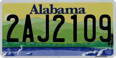 AL license plate 2AJ2109