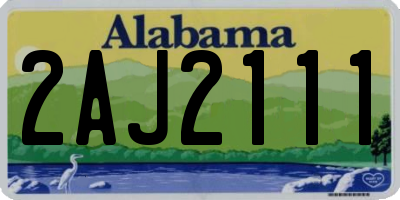 AL license plate 2AJ2111