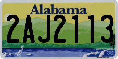 AL license plate 2AJ2113