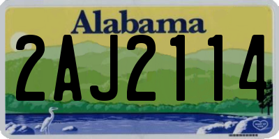 AL license plate 2AJ2114