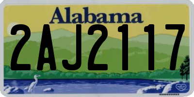AL license plate 2AJ2117