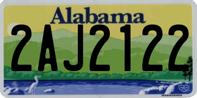 AL license plate 2AJ2122