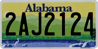 AL license plate 2AJ2124