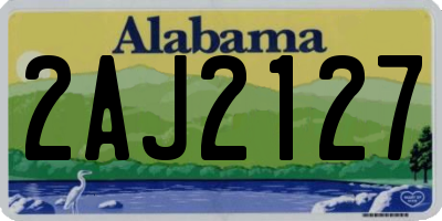 AL license plate 2AJ2127
