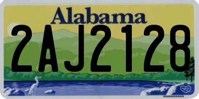 AL license plate 2AJ2128