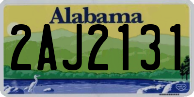 AL license plate 2AJ2131