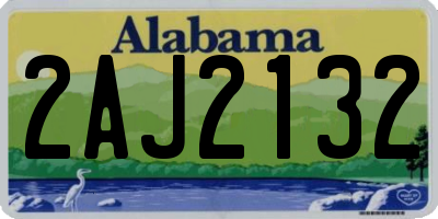 AL license plate 2AJ2132