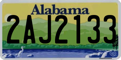 AL license plate 2AJ2133