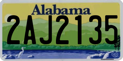 AL license plate 2AJ2135