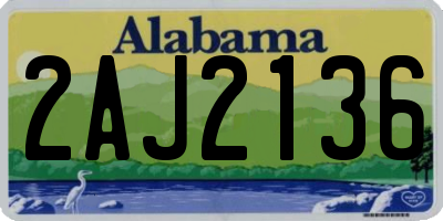 AL license plate 2AJ2136