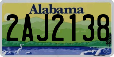 AL license plate 2AJ2138