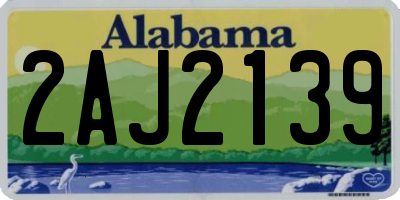 AL license plate 2AJ2139