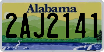 AL license plate 2AJ2141