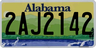 AL license plate 2AJ2142