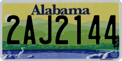 AL license plate 2AJ2144