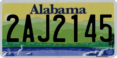 AL license plate 2AJ2145