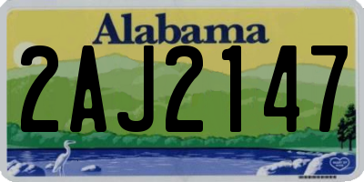 AL license plate 2AJ2147
