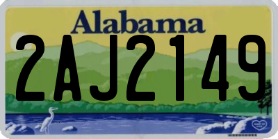 AL license plate 2AJ2149