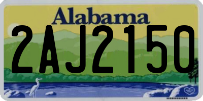 AL license plate 2AJ2150