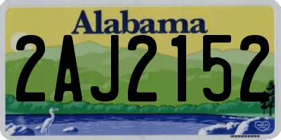 AL license plate 2AJ2152