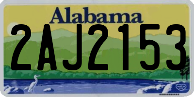 AL license plate 2AJ2153