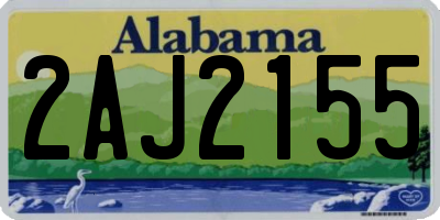 AL license plate 2AJ2155