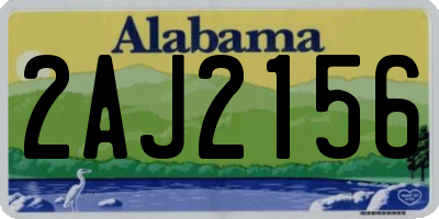 AL license plate 2AJ2156