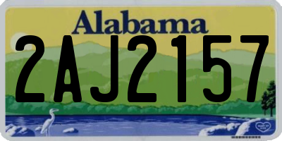 AL license plate 2AJ2157