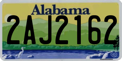 AL license plate 2AJ2162
