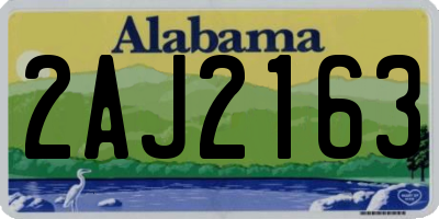 AL license plate 2AJ2163