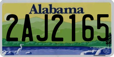 AL license plate 2AJ2165