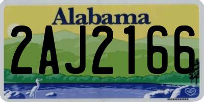 AL license plate 2AJ2166