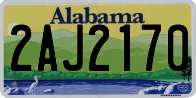 AL license plate 2AJ2170
